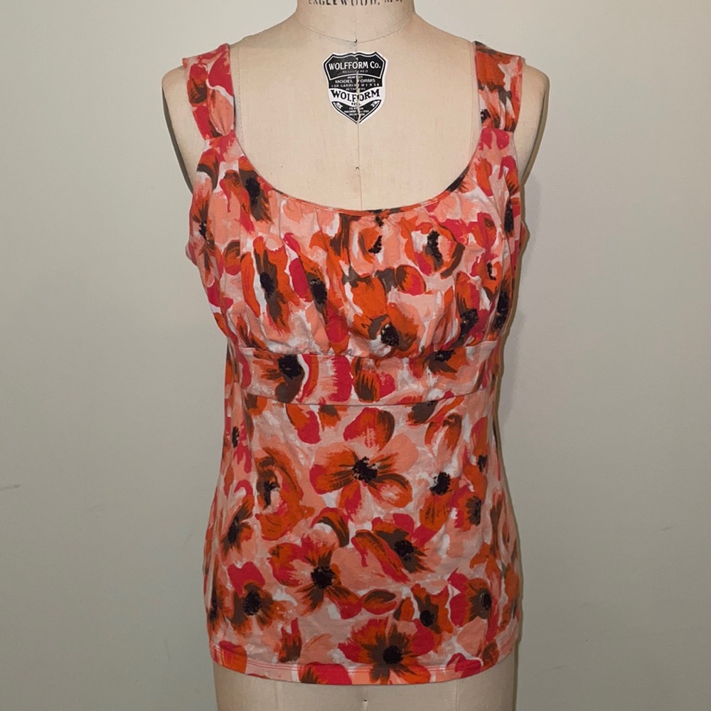 Abstract floral tank top